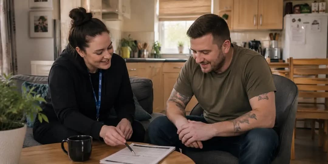 Calm supported living home environment promoting independence and wellbeing